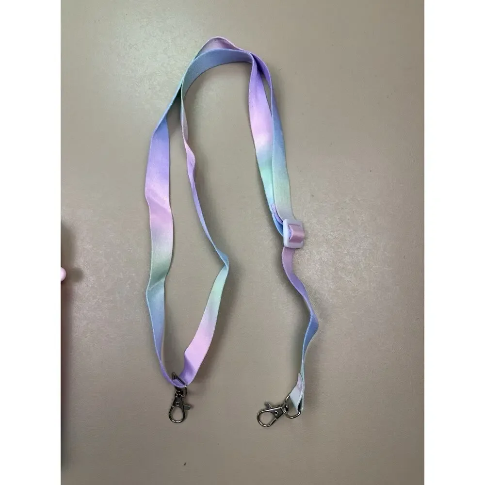 Pastel Rainbow Pop It Crossbody Bag Fidget Purse Silicone Zipper NWOT Strap